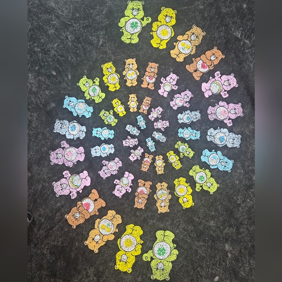 Care Bears T-Shirt Mens Large Black Distressed 90's Retro‎ Inspired Graphic Tee - Picture 2 of 5